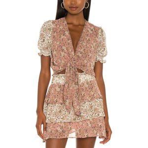 Show Me Your Mumu 'Kimmy' Pink Tie Top Size M